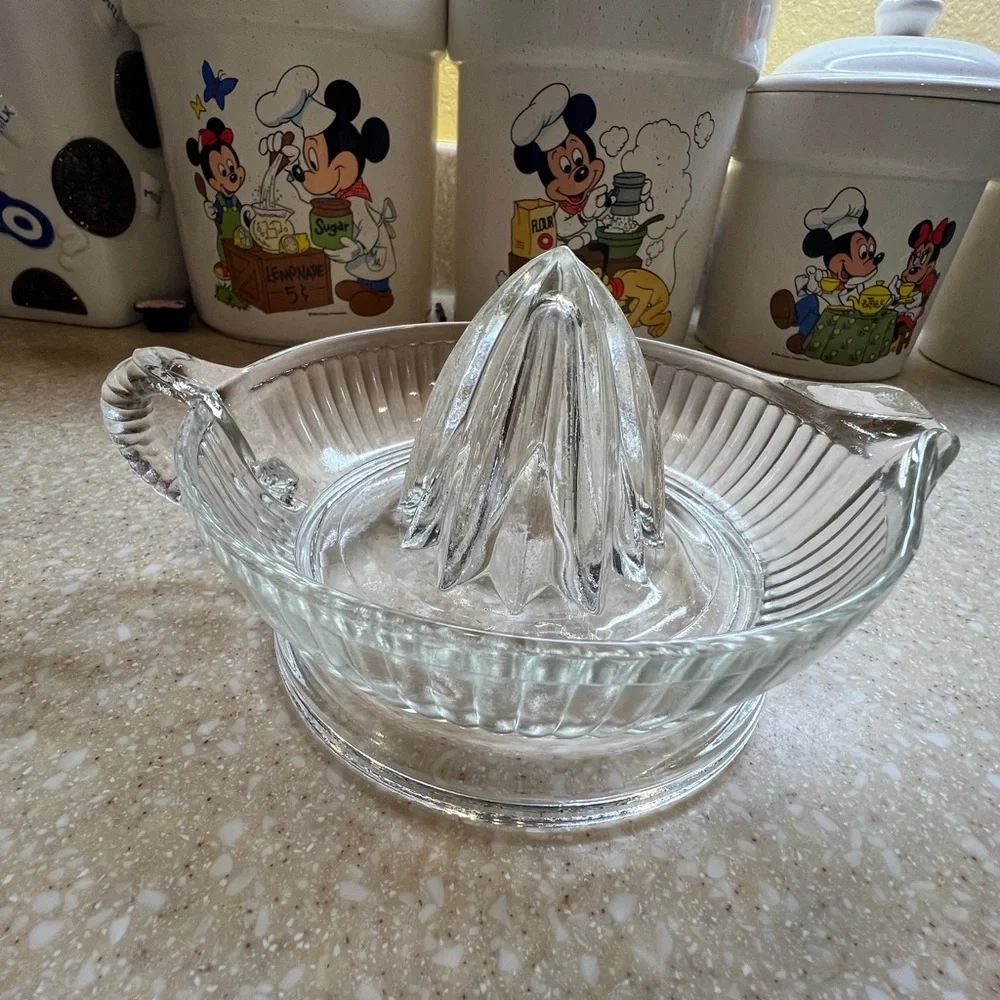 Vintage Clear Glass Lemon Juicer Anchor Hocking